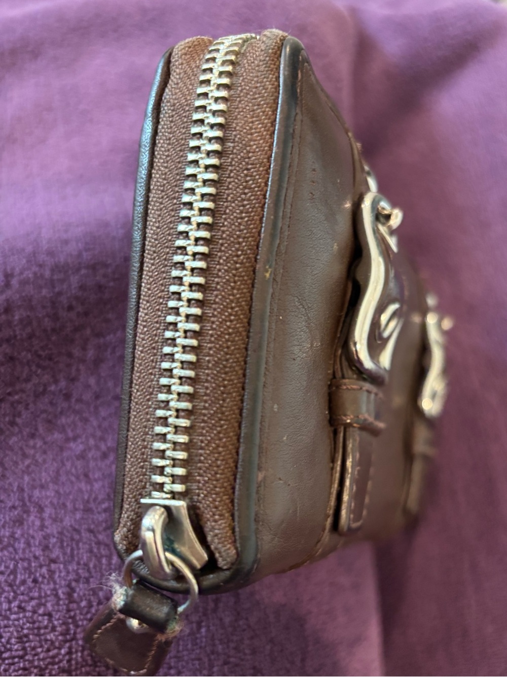 Coach Dark Brown Leather Wallet - Picture 4 of 10